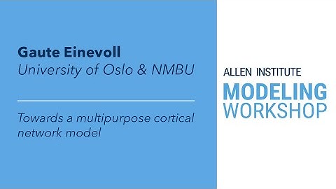 Allen Institute Modeling Workshop | Gaute Einevoll