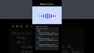 Wavy CSS Preloader Animation in 30 Seconds! #coding #programming #preloader #htmlcss #uiux #wavy