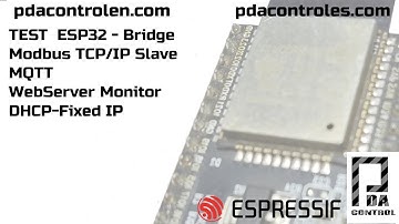 ESP32 Gateway Modbus TCP/IP Slave to MQTT - Webserver : PDAControl