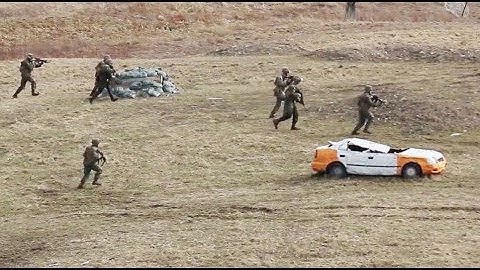 Marines attack during live-fire and maneuver exercise at Fort Drum, NY