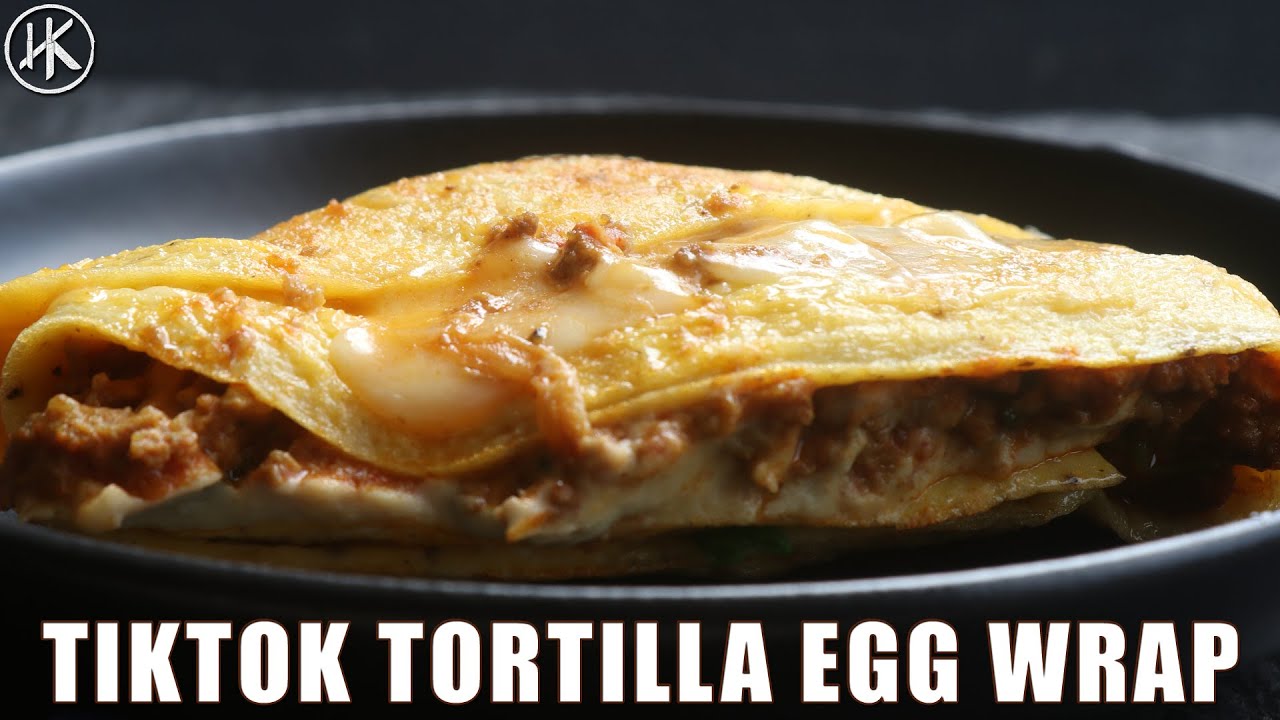 Trying the viral TikTok Tortilla Egg wrap YouTube