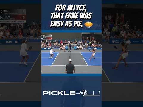 Everyone loves a good ERNE! 😆 Allyce made this one look like a piece of cake 🍰 #erne #pickleball