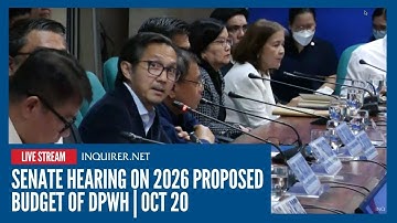 LIVE: Senate hearing on 2026 proposed budget of Department of Public Works and Highways | Oct 20