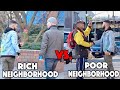 Giving Roses To Strangers (RICH vs. POOR Neighborhood) | 30 Days of Saleh