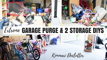 EXTREME GARAGE DECLUTTER | DIY BIKE RACK | KONMARI | Nesting Story