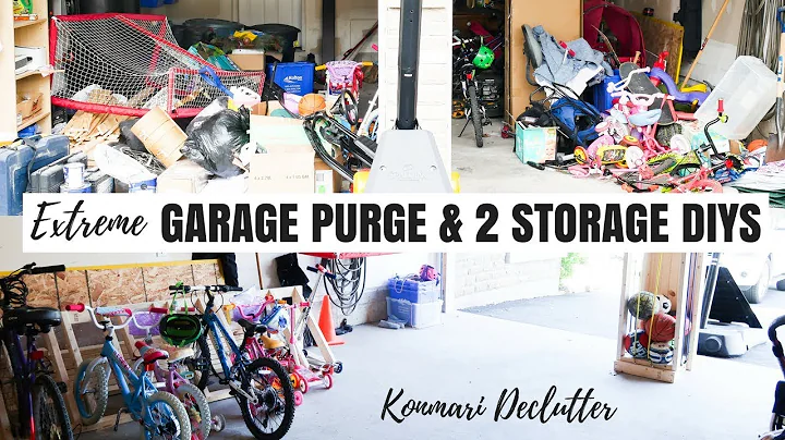 EXTREME GARAGE DECLUTTER | DIY BIKE RACK | KONMARI | Nesting Story
