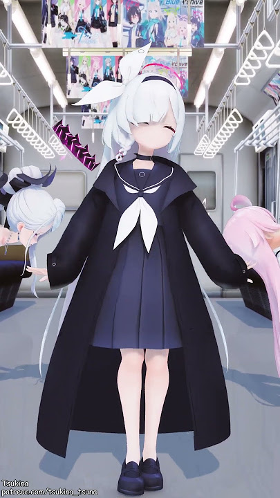 ‬[Blue Archive] 유령열차 | Hina, Plana, Hoshino-chan [MMD]