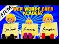 Playmobil Film Deutsch WER WÜRDE EHER...CHALLENGE MIT JULIAN + EMMA! WER KENNT SIE GUT?Familie Vogel