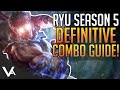 New Ryu Combos! Ultimate Combo Guide For The Street Fighter 5 Winter Update! BNB & V-Trigger