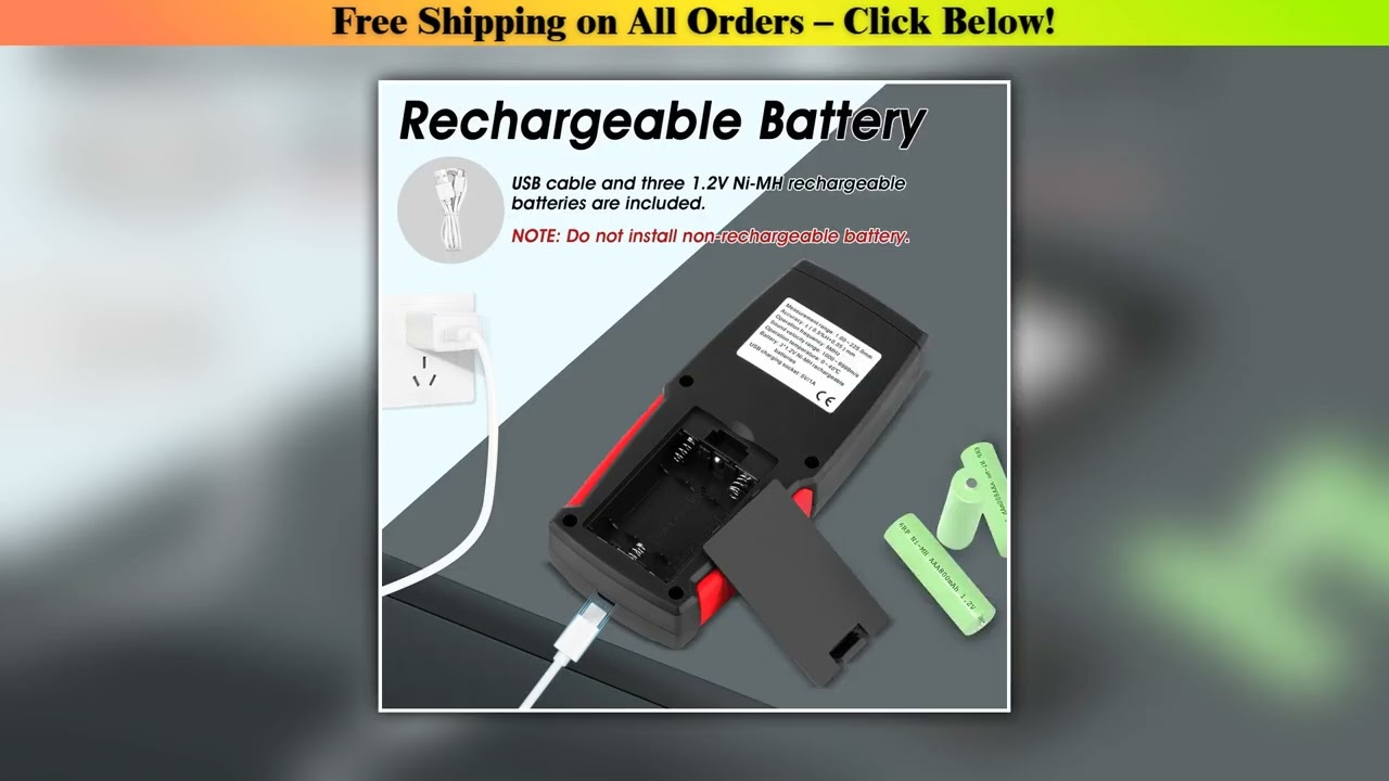 WT130A Thickness Gauge Meter, 1.2-300 mm Measurement, Precision 2.5P  10 Ultrasonic Thickness