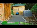 Construction of clean water tank yard. peaceful life