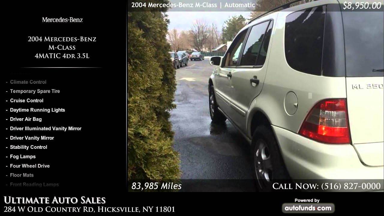 Used 2004 MercedesBenz MClass Ultimate Auto Sales, Hicksville, NY