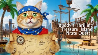 Buddy's Thrilling Treasure Island Pirate Quest 🏴‍☠️ Cat Finds REAL Treasure! | Kids Adventure