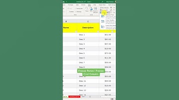 Freeze Panes in Excel #new #excel #shorts #microsoftexcel