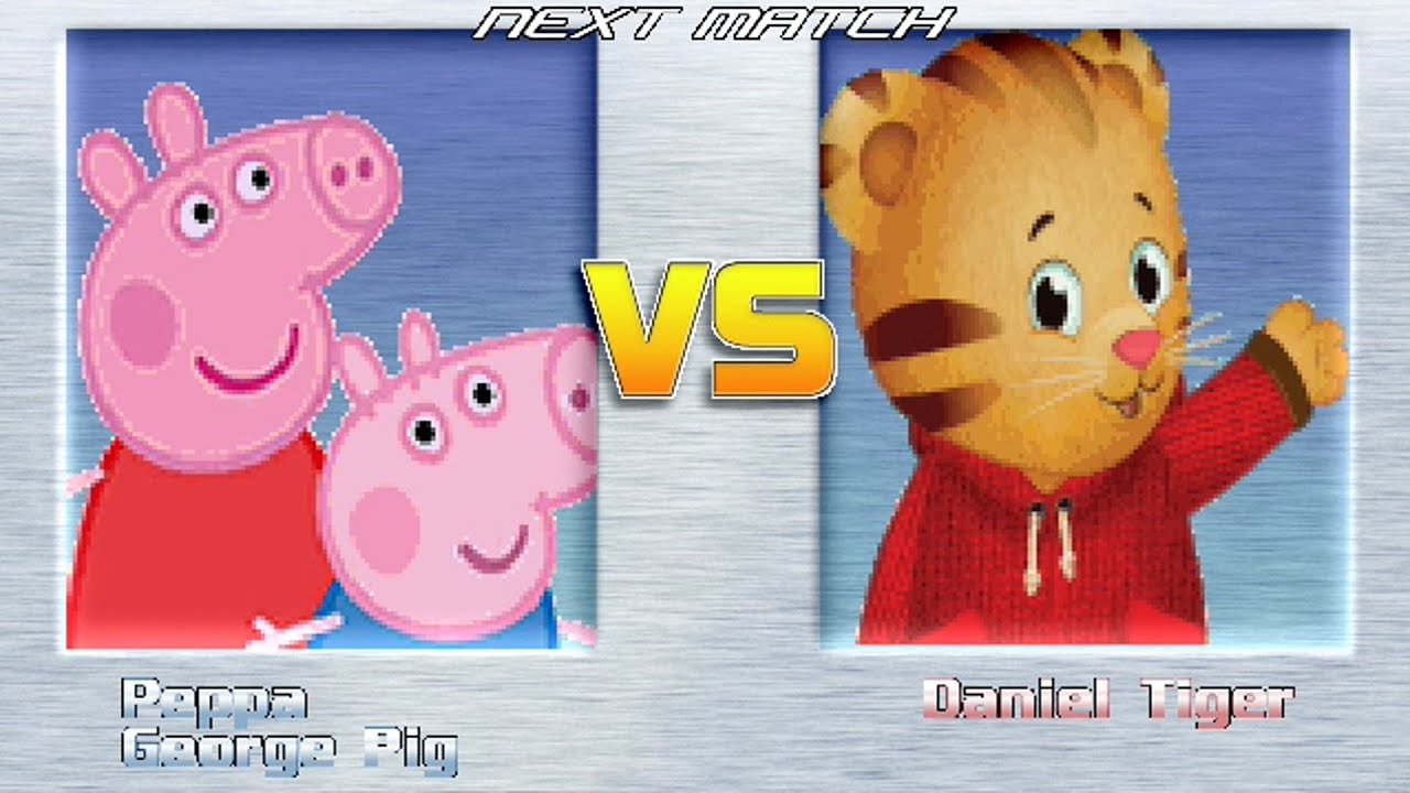 M.U.G.E.N BATTLES | Peppa Pig/George Pig vs Daniel Tiger | Peppa Pig vs Daniel Tiger's Neighborhood