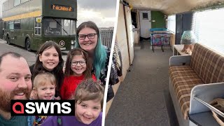 'We're a familyofsix and moved into a doubledecker bus to save £12kayear' | SWNS