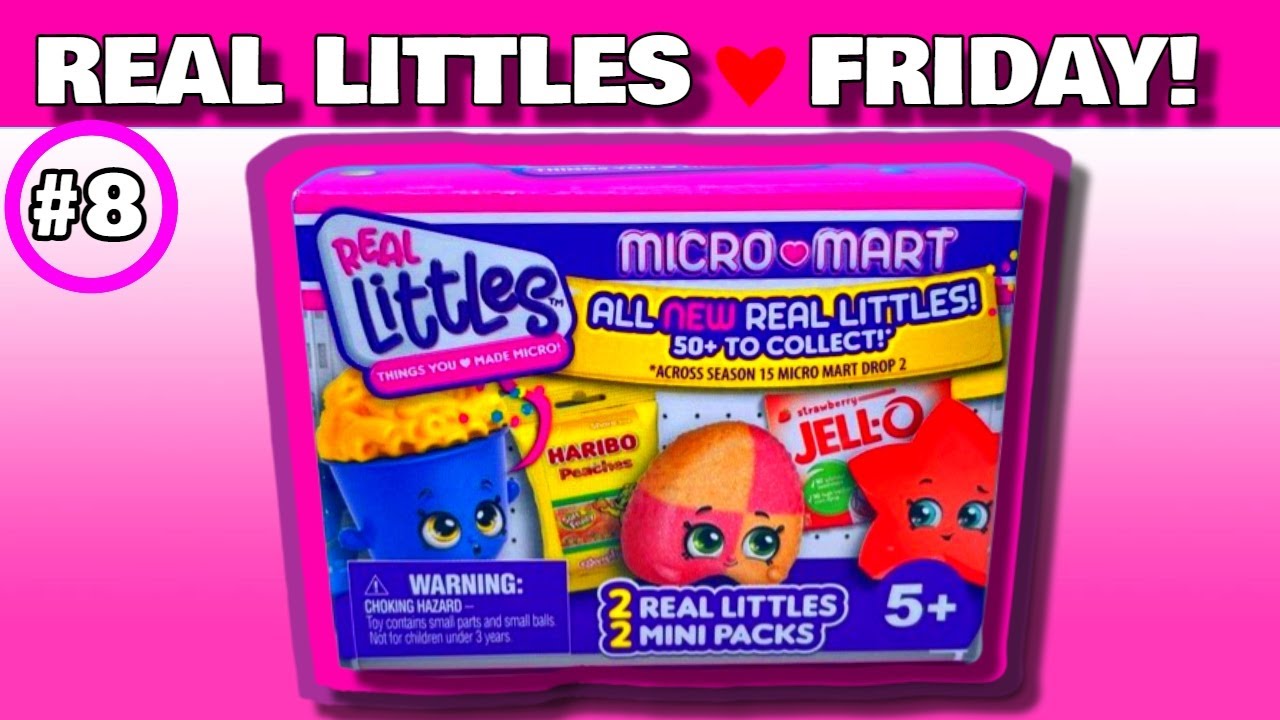 *REAL LITTLES FRIDAYS #8!* UNBOXING Shopkins Real Littles Micro Mart Drop 2 Blind Bag Toy Opening!