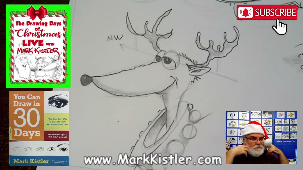 Mark Kistler LIVE! Episode 122: Let's draw Robbo-Kitty! Day 10