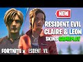*NEW* Fortnite x Resident Evil Skins - Leon S. Kennedy &amp; Claire Redfield Gameplay
