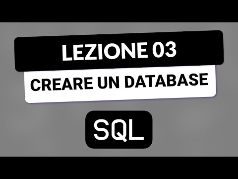 Video: Come creo un nuovo database in SQL Server?