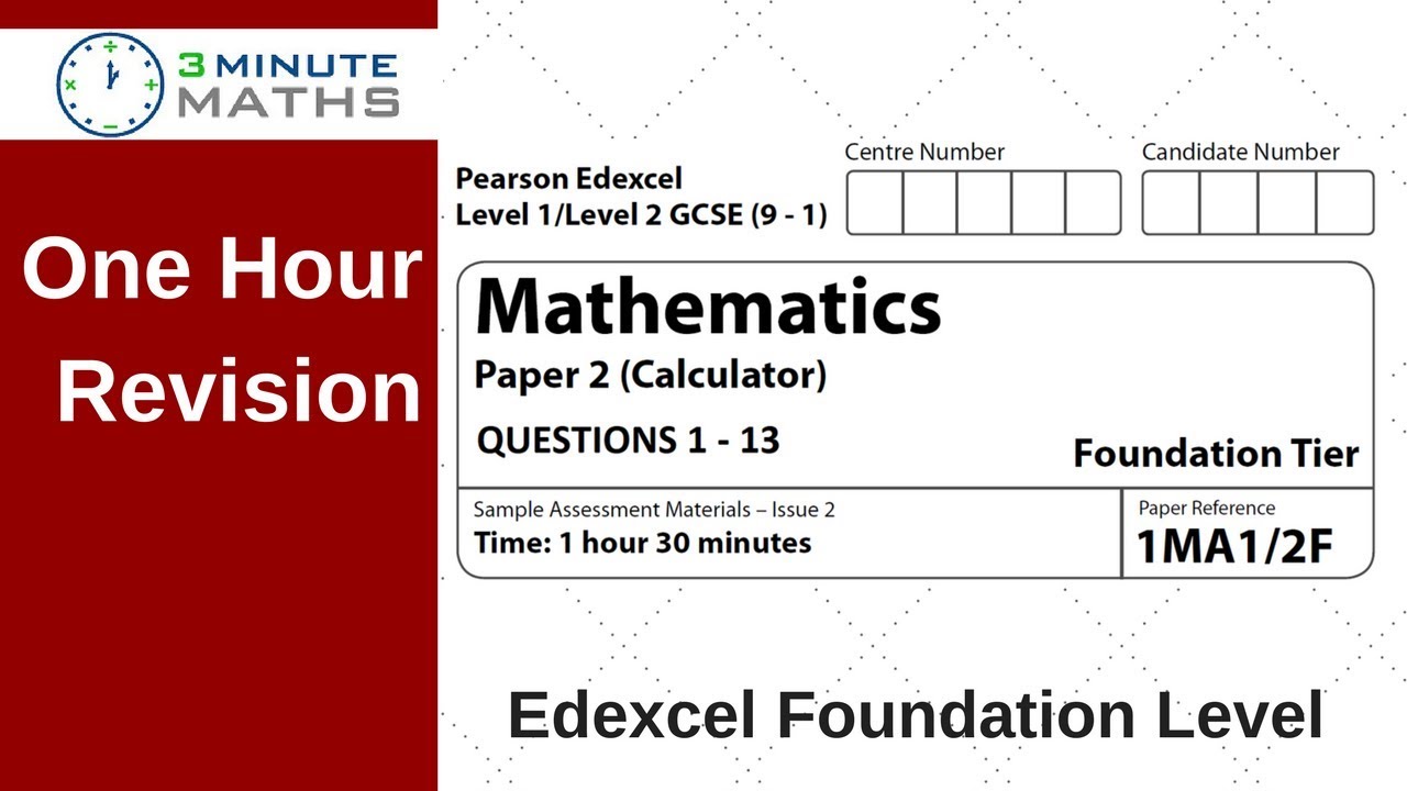 Edexcel Foundation Paper 2 Sample Paper Questions 1 13 Youtube