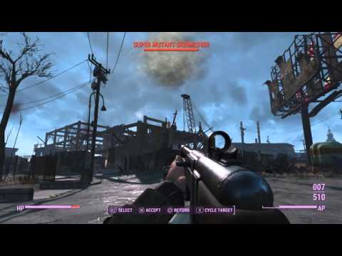Shooting a grenade out of the air in V.A.T.S.