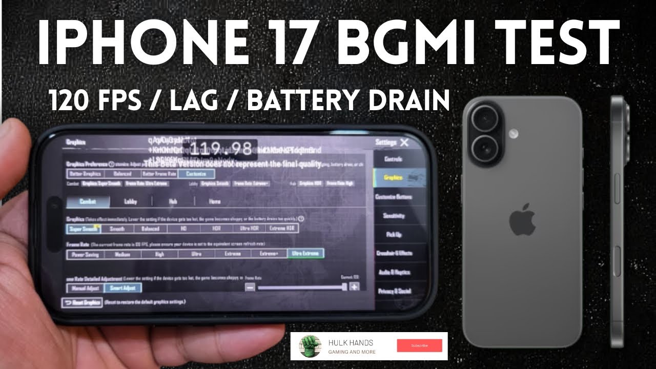 IPHONE 17 120 FPS BGMI TDM TEST 4.2 UPDATE IN 2025 | 120 FPS PUBG TEST ...
