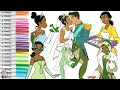 Disney The Princess and the Frog Coloring Book Compilation Princess Tiana Prince Naveen