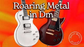 Video thumbnail of "Roaring Metal in Dm - Guitar Backing Track"