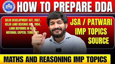 “ये कर लो, काम बन जाएगा।” How to Prepare for DDA JSA/PATWARI/Tehsildar| Maths Reasoning Topics #dda 