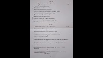 +3,2nd semester exam questions paper political science core -4 , sambalpur university