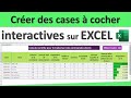 Comment crer rapidement des cases  cocher interactives sur excel pour crer une liste de contrle