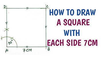 HOW TO DRAW A SQUARE WITH EACH SIDE 7CM // Easy way
