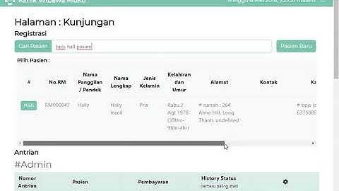Aplikasi klinik berbasis website brigding integrasi pcare bpjs. ( tiket antrian)