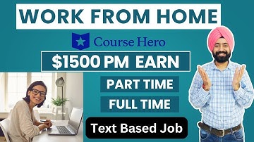 Work From Home Job at Course Hero | Online Tutor Job | No Fees to Apply
