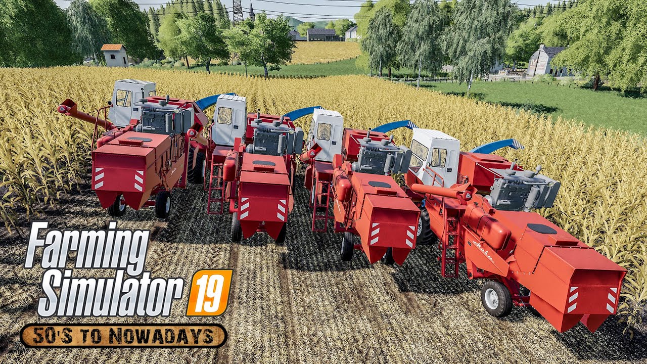 Old-school Mega Corn Harvest!★ Farming Simulator 2019 Timelapse ★ Old Streams Farm★ 9
