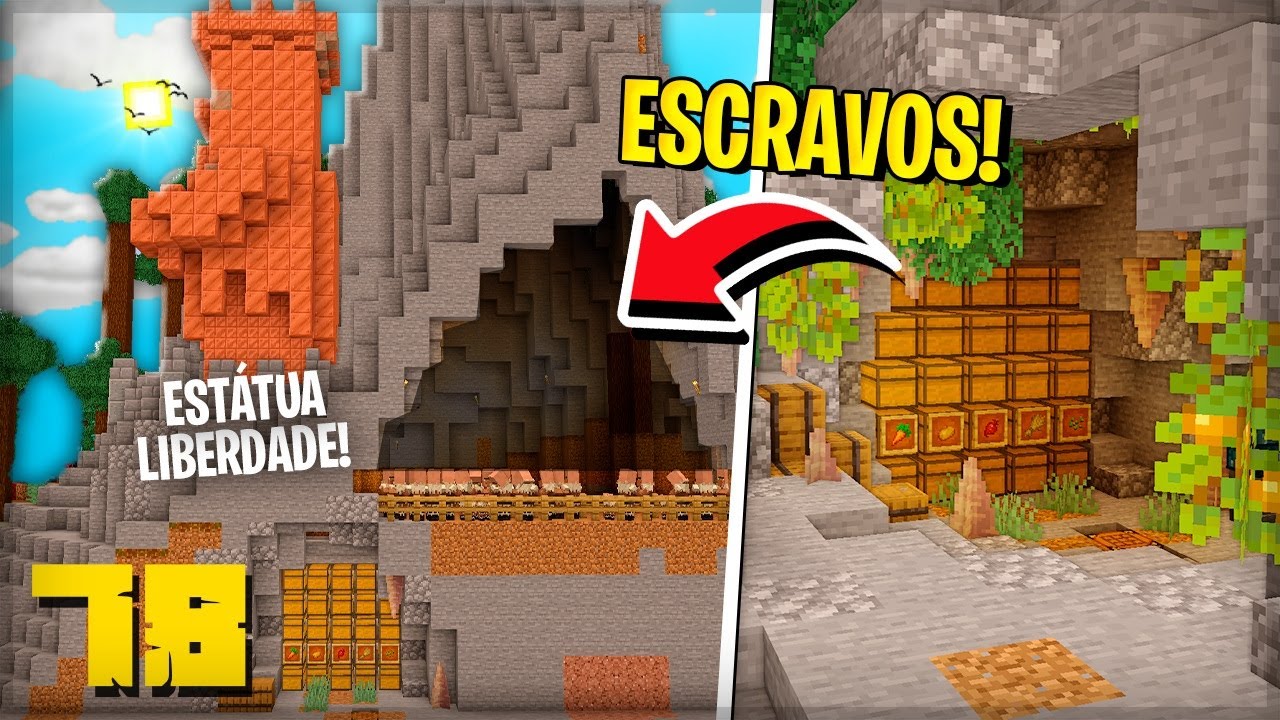 A ESTÁTUA DA LIBERDADE dos VILLAGERS é uma FRAUDE! - Minecraft Survival 78