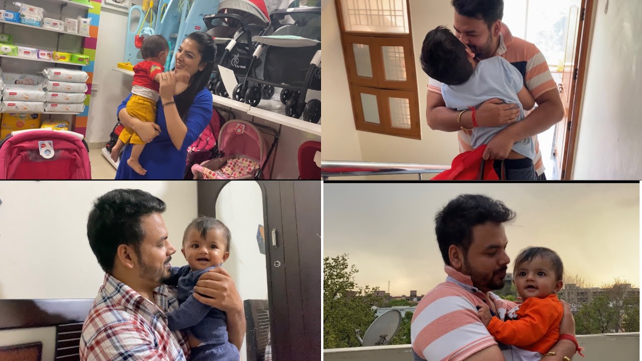 Mamu harshu reunited after 3 months!!!! Mamu gifted pram for harshu ...