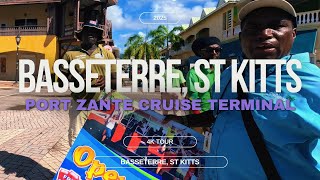 🇰🇳 Basseterre, St Kitts - Port Zante Cruise Terminal | Walking Tour 4k
