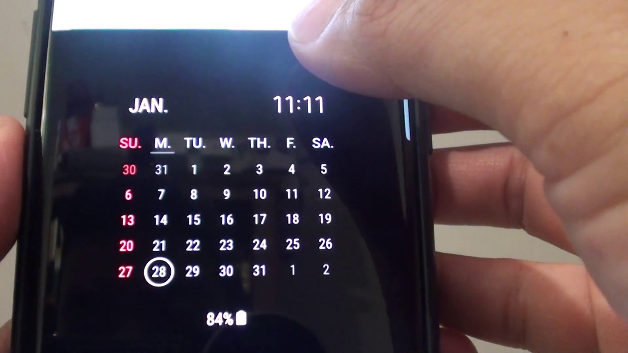 Samsung Galaxy S9 How to Add Calendar to Always On Display Screen