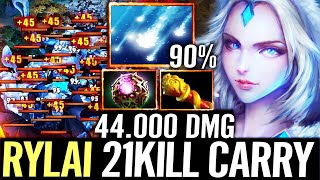 🔥 Rylai 21 KILLS 44.000 DMG HARD CARRY — Aghanim   Shard Moving Ult 320 AOE Explosion Dota 2 Pro