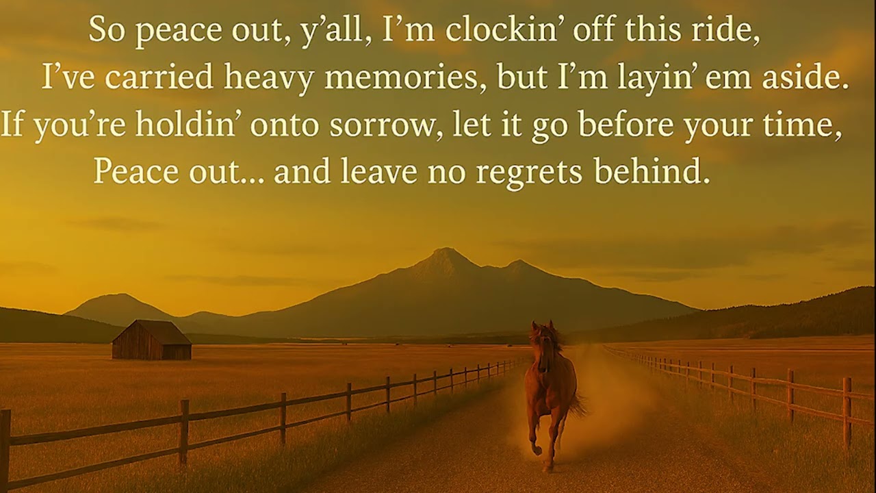 Peace Out, Leave No Regrets Behind