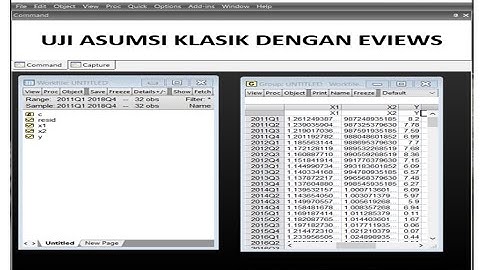 Uji Asumsi Klasik dengan Eviews