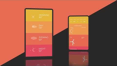 Weather App Animation, UI design