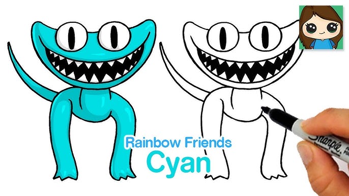 How To Draw Rainbow Friends Easy Blue