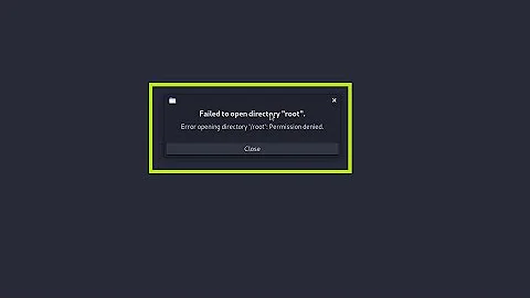 Kali Linux: Solve Failed to open directory "root"