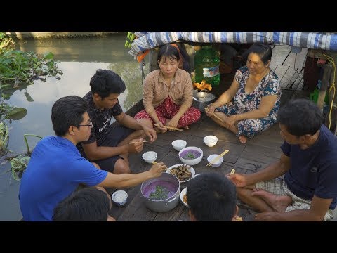 Cách nấu canh khoai mỡ - Cơm Chiều trên Sông Nước Miền Tây ● Canh Khoai Mỡ, Dưa Mắm | Nét Quê #82