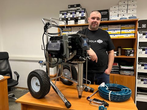 Фарбувальний апарат безповітряного розпилення Dino-Power X81L тиском 210 Бар, видео 1