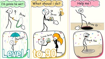 Draw Puzzle 2 :  One line One Part Full Gameplay Walkthrough || Level 1 to 90 ||