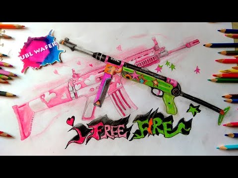 Menggambar Senjata Mp40 Combo Scar Cupid Gambar Free Fire Wallpaper Gratis